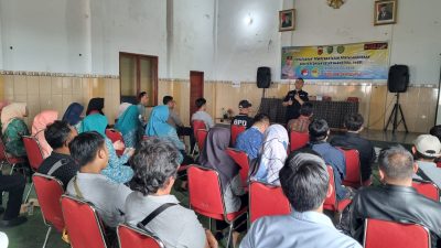 Musyawarah Pembentukan Kampung Bebas Narkoba dan Sosilisasi P4GN di Gelar Polres Subang di Desa Ciater