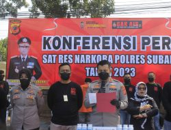 Polres Subang Ringkus Dua Pelaku Pengedar Obat Terlarang
