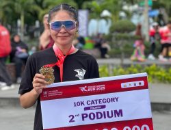 Bripka Surya Elvi, Personel Satlantas Polres Purwakarta Raih Juara Dua Dalam Police Women Run 2025