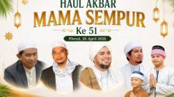 HAUL AKBAR MAMA SEMPUR ke-51 di Plered Purwakarta: Ribuan Jamaah Hadir, Soroti Pentingnya Adab Siswa